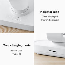 Load image into Gallery viewer, 4000mAh Rechargeable Air Cooling Ventilator Electric USB Auto Rotation Desktop Fan 4 Speed Wind Silent Portable for Home Office
