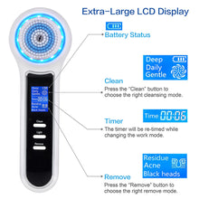 Load image into Gallery viewer, LED Display Multifunctional Pore Cleansing Brush Acne And Blackhead Cleanup Instrument IPX7 Waterproof 3 Suction Modes 3W/900mAh