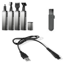 Load image into Gallery viewer, Rechargeable 4in1 Nose Ear Hair Trimmer For Men Electric Beard Stubble Eyebrow Trimmer For Nose Ear Groomer Kit