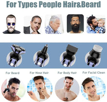 Load image into Gallery viewer, 4 in 1 Electric Shaver Hair Clippers Men's Rotary Shavers Rechargeable Razors Beard Nose Hair Trimmer Shaving Grooming Sets