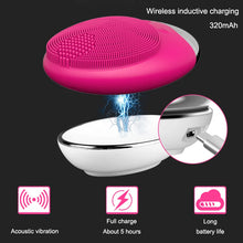 Load image into Gallery viewer, Electric Face Cleaner Sonic Silicond Facial Cleansing Brush Electric Ultrasonic Vibrating Face Massager Mini Pore Deep Cleaning