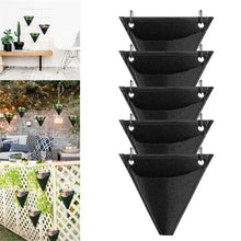 Load image into Gallery viewer, Plants Hanging Bag with Hook Garden Plant Bag Wall Mount Pocket Planter Bag Flower Bag Pot Non-woven Cloth Flower Stand