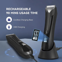 Load image into Gallery viewer, Hair Clipper LCD Electric Men's Body Hair Trimmer Shaver USB Wireless Waterproof Pofessional Beard Haircut Trimmer Men
