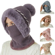 Load image into Gallery viewer, Warmer Knitted Hat Casual Winter Plush Ears Protection Cap Multipurpose Beanie Cap Outdoor
