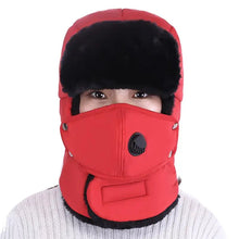 Load image into Gallery viewer, Fashion Trooper Hat Unisex Winter Trapper Cap Ear Flap Hat With Mouth Cover Fur Snow Caps Warm Flaps Ski Hat New Bomber Hats