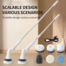 Load image into Gallery viewer, 6 in 1 Electric Cleaning Brush Cordless Electric Spin Cleaning Scrubber Shower Cleaning Brush Kitchen Bathroom Cleaning Gadgets