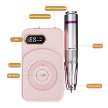 Load image into Gallery viewer, Portable Rechargeable 45000RPM Electric Nail File Machine for Acrylic Gel Nail Polishing Removal for Nail Salon Home