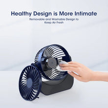 Load image into Gallery viewer, Wide-angle Air Supply Desktop Mini Usb Rechargeable Turbo Electric Fan Mute Portable Dormitory Small Sppliances Strong Wind