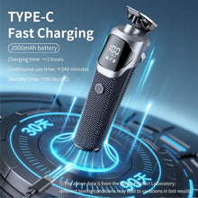 Load image into Gallery viewer, 6-in-1 Professional Beard Trimmer for Men, IPX6 Waterproof Electric Shaver Razor, Cordless Body Hair Trimmer for Mustache, Nose,