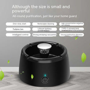 Ashtray with Air Purification Smoke Removal Ashtray Automatic Smoke Filter Air Purifier Cigarette Ash Tray USB Charging for Home