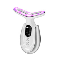 Load image into Gallery viewer, Rechargeable Face and Neck Massager with 7 Colours LED and Heat Mode, Neck and Facial Skin Massage Care Tool
