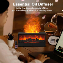 Load image into Gallery viewer, Fireplace Humidifier Flame Aroma Diffuser Fire Humidifier Essential Oil Diffuser Fragrance Diffuser for Room Home Aromatherapy
