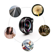Load image into Gallery viewer, 16mm 4K Super Wide Angle Macro Phone Lens 2 in 1 15X Distortionless HD Universal Clip Camera Lens Kit For iphone Android Lens