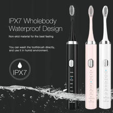 Load image into Gallery viewer, 8 Speed 4 Brush Head Sonic Electric Toothbrush USB Smart Adult Soft Hair Waterproof Teeth Cleaning Set