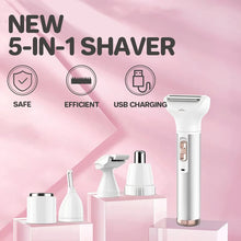 Load image into Gallery viewer, 5 in 1 Electric Razor for Women Removal for Body Nose Hair Trimmer Face Shavers Eyebrow Legs Armpit Bikini Area Pubic Underarms