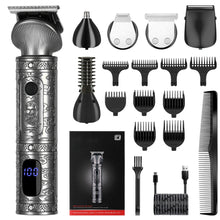 Load image into Gallery viewer, 6 In 1 Hair Clipper Sets Fast USB Charging Electric Shaver Washable Blade Professional LCD Display Body Trimmer Home Use Travel