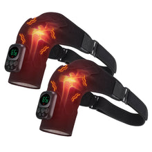 Load image into Gallery viewer, Heating Shoulder Massager Vibration Electric App Control Massage Pads Muscle Fatigue Relax Belt Temperature Shoulder Steamer Pad