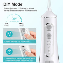 Load image into Gallery viewer, DIY PSI Dental Water Jet Pick Flossser Thread Oral Irrigator for Teeth Cleaning 300ml 4 Modes Portable Powerful Mouth Washing