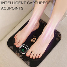 Load image into Gallery viewer, Portable EMS Silicond Foot Massager USB Charging Electric Massager Pad Muscle Stimulatior Black