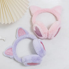Load image into Gallery viewer, Cute Glitter Cat Ear Earmuff Soft Plush Warmer Winter Warm for Women Men Fashion Solid Earflap Outdoor Cold Protection Ear Cover