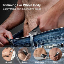 Load image into Gallery viewer, Shaver for Sensitive Areas Body Trimmer For Men Painless Epilator Rechargeable Shaver For IPX7 Electric Body Hair Trimmer