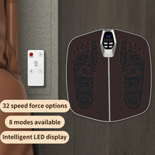 Load image into Gallery viewer, Electric EMS Foot Massager Pad with Remote Control Foldable Foot Circulation Massager 8-Mode Relaxation Tool