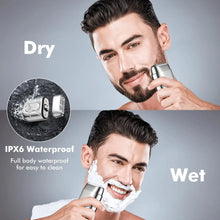 Load image into Gallery viewer, Electric Razor for Men Mini Electric Foil Shavers Big LED with 3 Floating Blades IPX7 Waterproof Wet Dry Face Razor