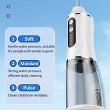 Load image into Gallery viewer, Smart Electric Oral Irrigator Rechargeable Professional Dental Cleaner Cordless with 4 Nozzles Tooth Scaler Travel