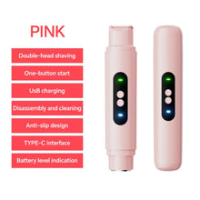 Load image into Gallery viewer, 2 in 1 Bikini Trimmer for Women Hair Removal Rechargeable Electric Razor Waterproof Dual Head Shaver Underarm Body Leg Face