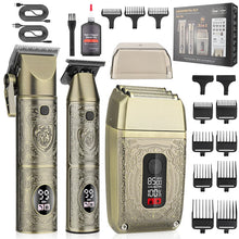 Load image into Gallery viewer, 8500 RPM Professional Hair Clipper Electric Shaver Hair Trimmer Kit for Men Rechargeable Cordless Haircut Machine