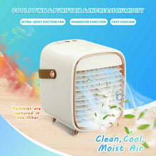 Load image into Gallery viewer, Portable Mini Air Conditioner USB Air Cooler Fan Water Cooling Fan Air Conditioning Mobile Air Conditioner For Home Office Cars