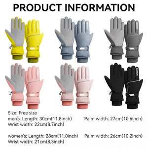 Skiing Gloves Unisex Winter Fleece Thermal Windproof Non-slip Waterproof Snowboarding Bike Cycling Sport Skin-friendly Mittens