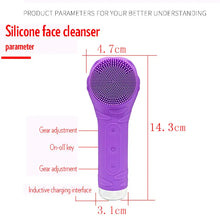 Load image into Gallery viewer, Ultrasonic Silicond Facial Cleansing Brush Waterproof Electric Skin Massager Device For Deep Cleaning
