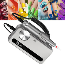 Load image into Gallery viewer, 2 In 1 Electric Nail Drill Portable Rechargeable Professional Wireless Electronic Nail File file Gradient