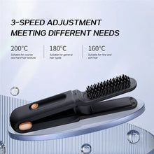 Load image into Gallery viewer, Hair Straightening Comb 2 In 1 Digital 3 Temperature Adjustable Hair Flat Iron For Women Female