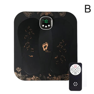 Portable EMS Silicond Foot Massager USB Charging Electric Massager Pad Muscle Stimulatior Black