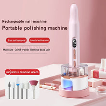 Load image into Gallery viewer, Nail Drill Electric File with Nail Lamp 2 in 1 Portable Nail Drill Machine Kit Professional for Acrylic Gel