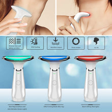 Load image into Gallery viewer, Neck Face Beauty Device EMS Neck Face Lifting Massager Skin Tighten Device LED Photon Anti Wrinkle Double Chin Remover