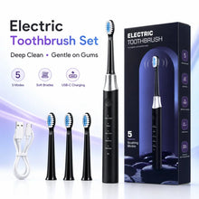 Load image into Gallery viewer, Electric Sonic Toothbrush Sensitive Gum Care Rechargeable Toothbrush 5 Modes Soft Brush Bristle 60 Days Life Long
