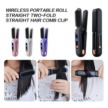 Load image into Gallery viewer, Hair Straightening Comb 2 In 1 Digital 3 Temperature Adjustable Hair Flat Iron For Women Female