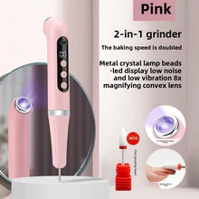 Load image into Gallery viewer, Two-In-One Portable Manicure Pedicure Kit USB Rechargeable Multi-Function Handheld LED Light Lamp For Nail Art