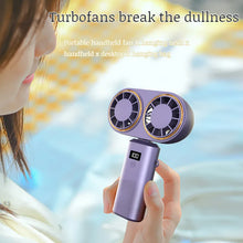 Load image into Gallery viewer, Intelligent Digital Handheld Fan Mini Portable Office Rechargeable Handheld Fan
