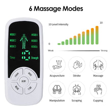 Load image into Gallery viewer, Tens Muscle Stimulator 6 Mode Electric EMS Acupuncture Body Massage Digital Slimming Machine Electro Stimulator