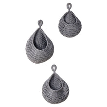 Load image into Gallery viewer, Wall Hanging Fruit Baskets For Kitchen 3 Pack Woven Produce Holder Vegetable Hanging Basket