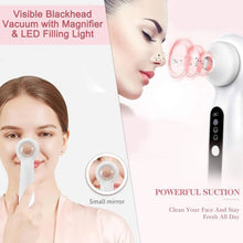 Load image into Gallery viewer, Visible Electric Blackhead Remover Vacuum Acne Cleaner With Magnifier Black Spots Removal Face Nose Deep Cleaning Tools