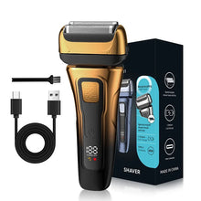 Load image into Gallery viewer, Electric Razor for Men Wet &amp; Dry Foil Shaver with 3-Blade &amp; Edge Shaving Area Digital Power Display Men's Electric Foil Shavers