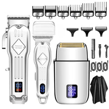 Load image into Gallery viewer, 3 In 1 Professional Electric Hair Clipper and Shaver Set for Barber Men Hair Trimmer Electric Shaver