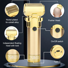 Load image into Gallery viewer, High Power Men's Electric Shaver Portable Rechargeable Hair Clipper Digital Display Reciprocating Razor Beard Trimmer