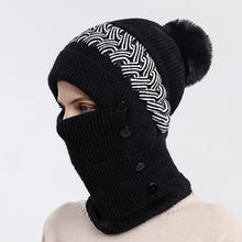 Load image into Gallery viewer, Beanies For Women Winter Knitted Hats Thick Warm Beanie Skullies Hat Female Gradient Bonnet Beanie Caps Outdoor Riding Set