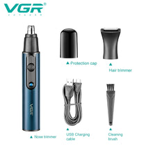 Load image into Gallery viewer, 2-in-1 Convenient Hair Cleaning Set Men's Shaver Shaver Metal Nose Hair Trimmer Deep Cleaning Hair Trimmer Hair Removal
